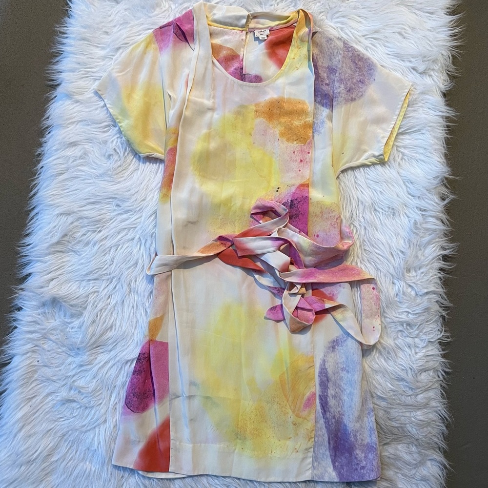 Wilfred | Aritizia Silk Watercolor Sheath Dress - Picture 11 of 11